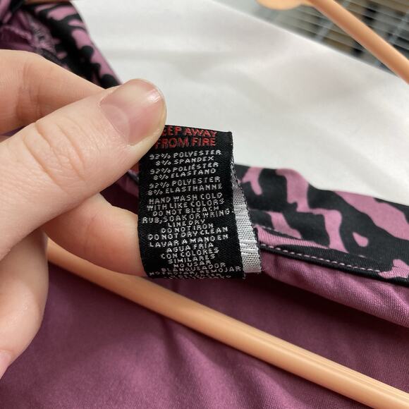 bebe Y2K Purple Rhinestone Spellout Robe Size L Coquette Retro Glam Hollywood - Picture 6 of 12